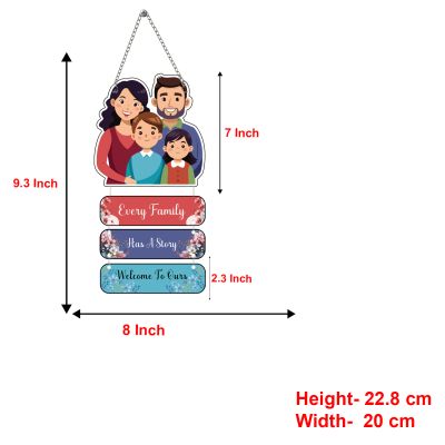 Happy Place Family Wall Hanging For Office Living Room Bedroom Wall Hanging for Home Decoration Wall Art Decor Welcome to Our Home Hanging